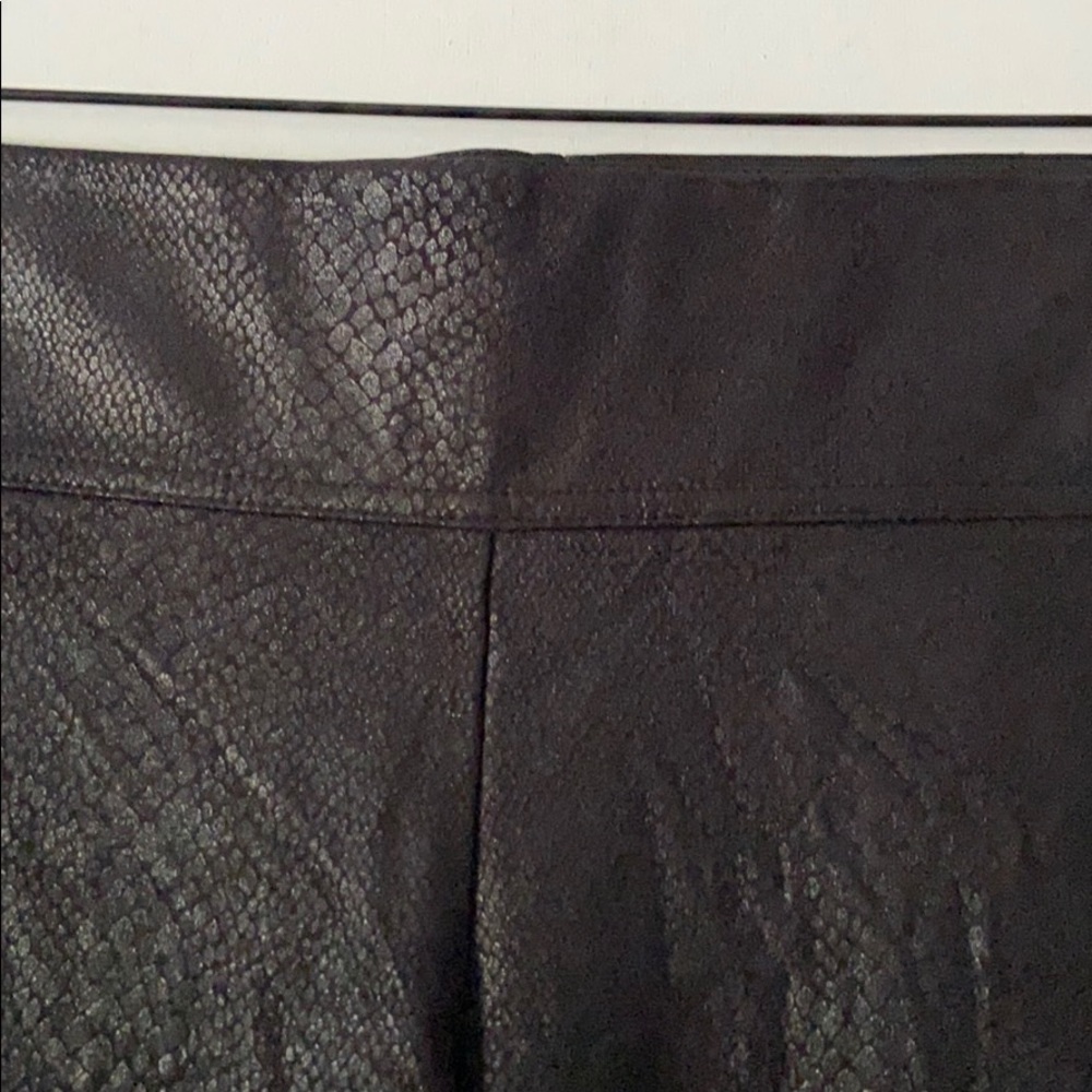 Black faux leather leggings